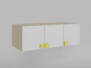 Антресоль на шкаф 3-х створчатый Клаксон без машинок (Белый/корпус Клен) в Карасуке - karasuk.mebel54.com | фото