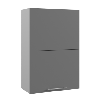 Арка ВПГПМ 600 шкаф верхний с подъемным механизмом высокий (Штукатурка серая/корпус Серый) в Карасуке - karasuk.mebel54.com | фото