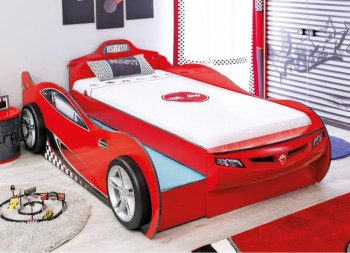 CARBED Кровать-машина Coupe с выдвижной кроватью Red 20.03.1306.00 в Карасуке - karasuk.mebel54.com | фото