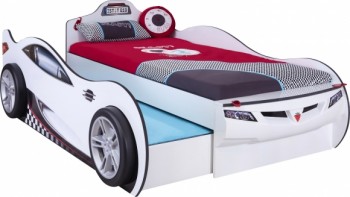 CARBED Кровать-машина Coupe с выдвижной кроватью White 20.03.1310.00 в Карасуке - karasuk.mebel54.com | фото