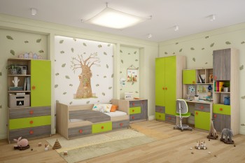 Детская комната Пуговка в Карасуке - karasuk.mebel54.com | фото