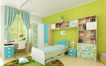 Детская комната Твит (Белый/Зеленый/корпус Клен) в Карасуке - karasuk.mebel54.com | фото