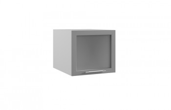 Гарда ГВПГС 500 шкаф верхний горизонтальный глубокий со стеклом высокий (Белый Эмалит/корпус Серый) в Карасуке - karasuk.mebel54.com | фото
