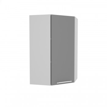 Гарда ВПУ 550 шкаф верхний угловой высокий (Белый Эмалит/корпус Серый) в Карасуке - karasuk.mebel54.com | фото