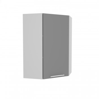 Гарда ВПУ 600 шкаф верхний угловой высокий (Белый Эмалит/корпус Серый) в Карасуке - karasuk.mebel54.com | фото