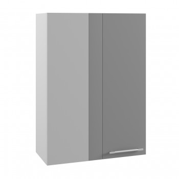 Гарда ВПУ 650 шкаф верхний угловой высокий (Белый Эмалит/корпус Серый) в Карасуке - karasuk.mebel54.com | фото