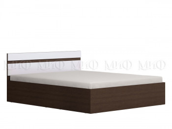Ким кровать 1,4 (Венге/белый глянец) в Карасуке - karasuk.mebel54.com | фото