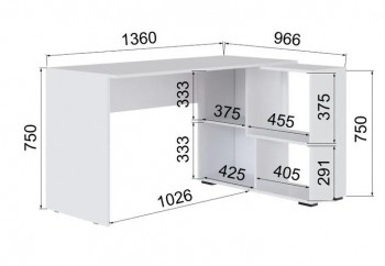Компьютерный стол угловой СКМУ-3 дуб сонома/белый в Карасуке - karasuk.mebel54.com | фото