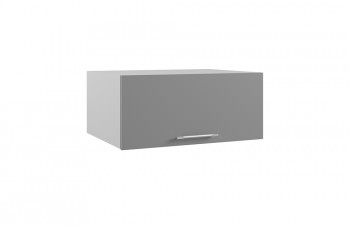 Корато ГПГФ 800 шкаф верхний горизонтальный с фрезеровкой (Кварц черный/корпус Серый) в Карасуке - karasuk.mebel54.com | фото