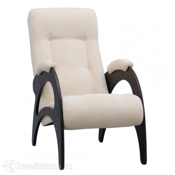Кресло для отдыха Неаполь Модель 9 без лозы (Венге-эмаль/Ткань Ваниль Verona Vanilla) в Карасуке - karasuk.mebel54.com | фото
