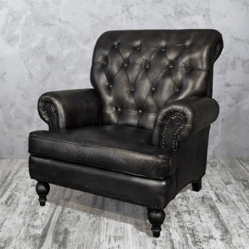 Кресло кожаное Лофт Аристократ в Карасуке - karasuk.mebel54.com | фото