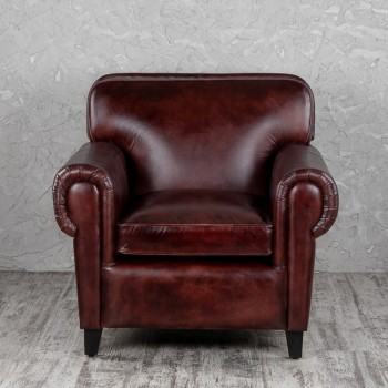 Кресло кожаное Элегант (Бордовый) в Карасуке - karasuk.mebel54.com | фото