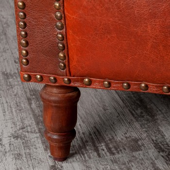 Кресло кожаное Лофт Аристократ (кожа буйвола) в Карасуке - karasuk.mebel54.com | фото
