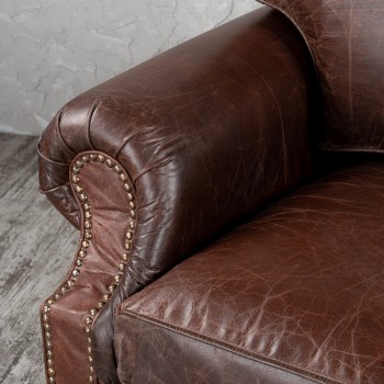 Кресло кожаное Лофт Аристократ (ширина 1100 мм) в Карасуке - karasuk.mebel54.com | фото