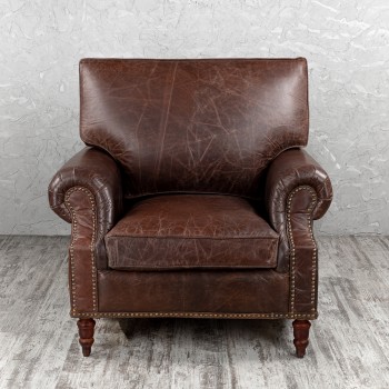 Кресло кожаное Лофт Аристократ (ширина 1100 мм) в Карасуке - karasuk.mebel54.com | фото