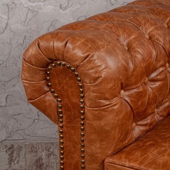 Кресло кожаное Лофт Честер (кожа буйвола) в Карасуке - karasuk.mebel54.com | фото