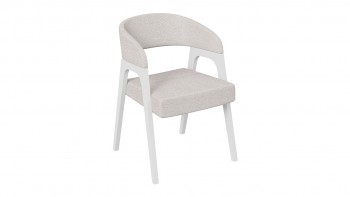 Кресло «Техас 1» (Белый матовый/Шенилл Estetica Vanille №220) в Карасуке - karasuk.mebel54.com | фото