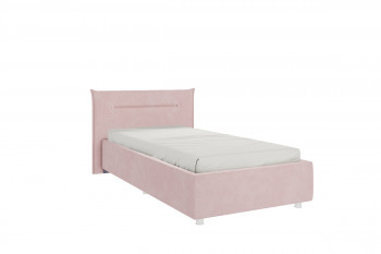 Кровать 0.9 Альба с основанием (Нежно-розовый велюр) в Карасуке - karasuk.mebel54.com | фото