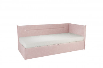 Кровать 0.9 Альба Тахта (Нежно-розовый велюр) в Карасуке - karasuk.mebel54.com | фото