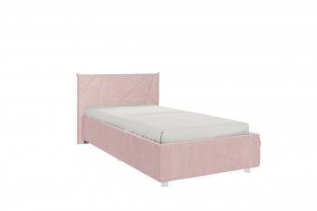 Кровать 0.9 Бест с основанием (Нежно-розовый велюр) в Карасуке - karasuk.mebel54.com | фото