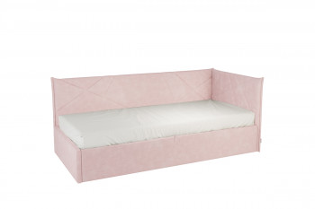 Кровать 0.9 Бест Тахта (Нежно-розовый велюр) в Карасуке - karasuk.mebel54.com | фото