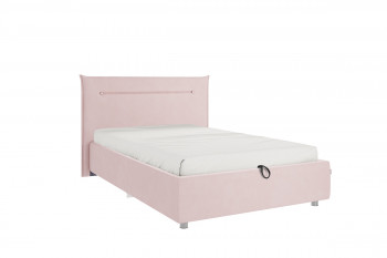 Кровать 1,2 Альба (Нежно-розовый велюр/под-мех) в Карасуке - karasuk.mebel54.com | фото