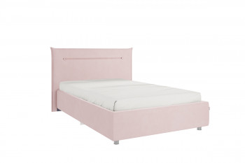 Кровать 1,2 Альба с основанием (Нежно-розовый велюр) в Карасуке - karasuk.mebel54.com | фото