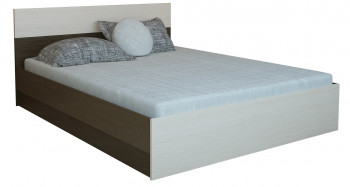 Кровать 1,2м Юнона с настилом (Венге / Дуб) в Карасуке - karasuk.mebel54.com | фото