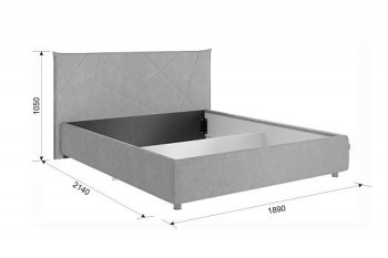 Кровать 1,6 Квест с подъемным механизмом (Топаз велюр) купить в Карасуке - karasuk.mebel54.com | фото
