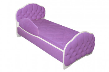 Кровать 170 Гармония 67 Светло-фиолетовый (мягкий бортик) в Карасуке - karasuk.mebel54.com | фото