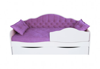 Кровать 170 серии Иллюзия Лайт 1 ящик 32 Фиолетовый (подушки) в Карасуке - karasuk.mebel54.com | фото