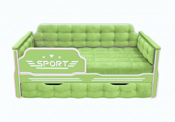 Кровать 170 серии Спорт 1 ящик 81 Фисташка (мягкие боковые накладки) в Карасуке - karasuk.mebel54.com | фото