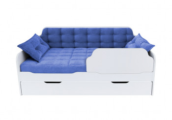 Кровать 170 серии Спорт Лайт 1 ящик 85 Синий (подушки) в Карасуке - karasuk.mebel54.com | фото