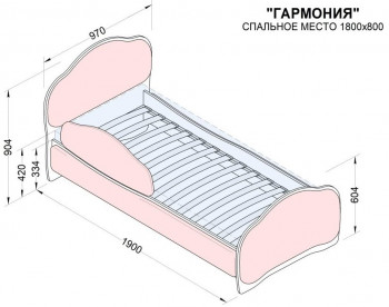 Кровать 180 Гармония 18 Бордовый (мягкий бортик) в Карасуке - karasuk.mebel54.com | фото