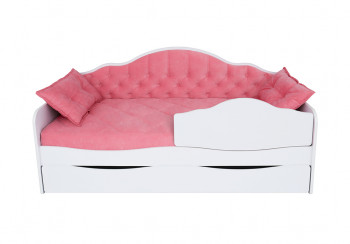 Кровать 180 серии Иллюзия Лайт 1 ящик 89 Розовый (подушки) в Карасуке - karasuk.mebel54.com | фото