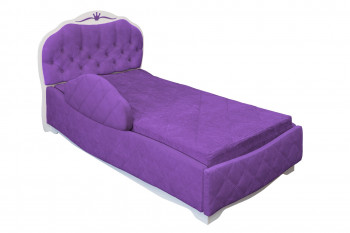 Кровать 190 Гармония Lux 32 Фиолетовый (мягкий бортик) в Карасуке - karasuk.mebel54.com | фото