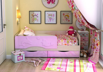 Кровать Алиса КР-812 1,6 Белфорд/Розовый металлик в Карасуке - karasuk.mebel54.com | фото