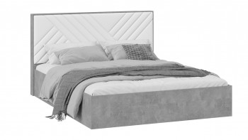 Кровать без ПМ «Хилтон» Тип 1 Ателье светлый/Белый в Карасуке - karasuk.mebel54.com | фото