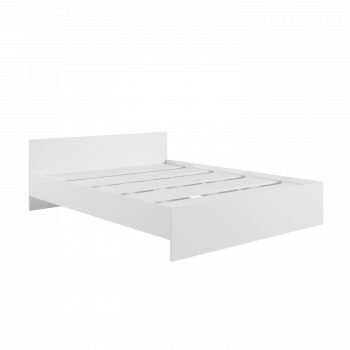 Кровать без ящ. М1400 Мадера Белый в Карасуке - karasuk.mebel54.com | фото