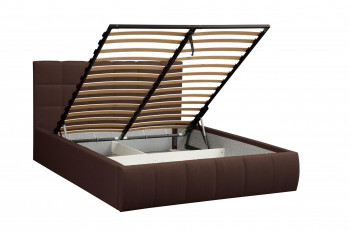 Кровать "Диана" ш. 1600 (Н=1010мм) (жаккард шоколад) в Карасуке - karasuk.mebel54.com | фото