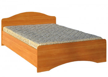 Кровать двойная 1600-1 без матраса (круглые спинки) Вишня Оксфорд в Карасуке - karasuk.mebel54.com | фото