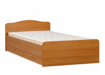 Кровать двойная с ящиками 1400-1 без матраса (круглые спинки) Вишня Оксфорд в Карасуке - karasuk.mebel54.com | фото