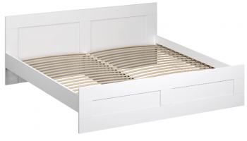 Кровать двухспальная Сириус 1800мм белый в Карасуке - karasuk.mebel54.com | фото