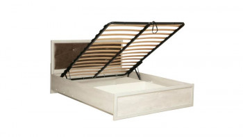 Кровать двуспальная Сохо(бетон пайн белый/под-мех/1644) в Карасуке - karasuk.mebel54.com | фото
