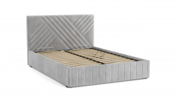 Кровать Гамма ш. 1400 (без основания для хранения) (велюр тенерифе грей) в Карасуке - karasuk.mebel54.com | фото