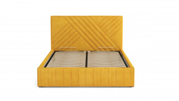 Кровать Гамма ш. 1400 (без основания для хранения) (велюр тенерифе куркума) в Карасуке - karasuk.mebel54.com | фото