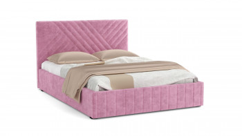 Кровать Гамма ш. 1400 (без основания для хранения) (велюр тенерифе розовый) в Карасуке - karasuk.mebel54.com | фото