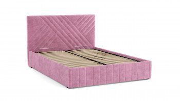 Кровать Гамма ш. 1400 (без основания для хранения) (велюр тенерифе розовый) в Карасуке - karasuk.mebel54.com | фото