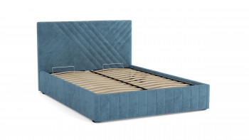 Кровать Гамма ш. 1400 (с основанием для хранения) (велюр тенерифе дасти блю) в Карасуке - karasuk.mebel54.com | фото