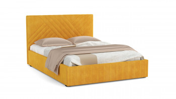 Кровать Гамма ш. 1400 (с основанием для хранения) (велюр тенерифе куркума) в Карасуке - karasuk.mebel54.com | фото